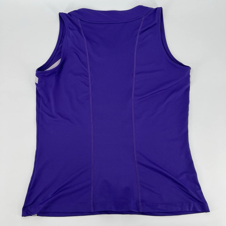 Camiseta sin mangas Nike Dri-Fit tenis grande púrpura elástica estilo atlético vintage Foto 2 de 4