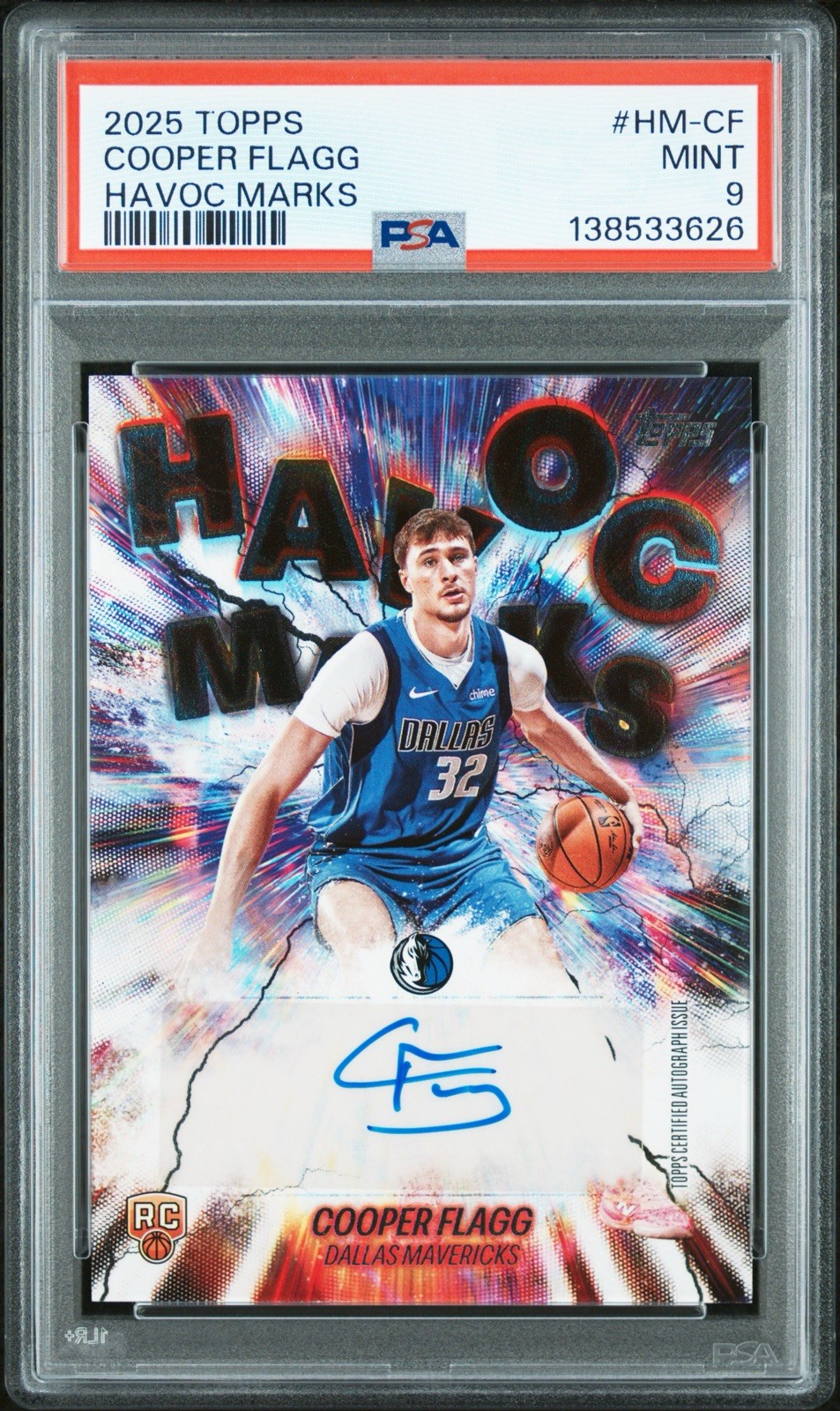 2025-26 Topps - Havoc Marks Cooper Flagg Auto  #HM-CF (AU, RC) PSA 9