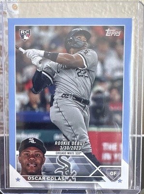 2023 Topps Update Series - Rookie Debut Oscar Colas Father's Day Blue 27/50 