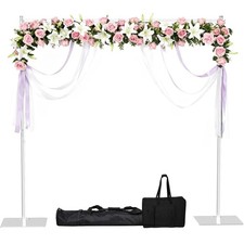 HAYOHRT 10x10 ft Pipe and Drape Backdrop Stand Kit Heavy 10 x 10 FT, Silver