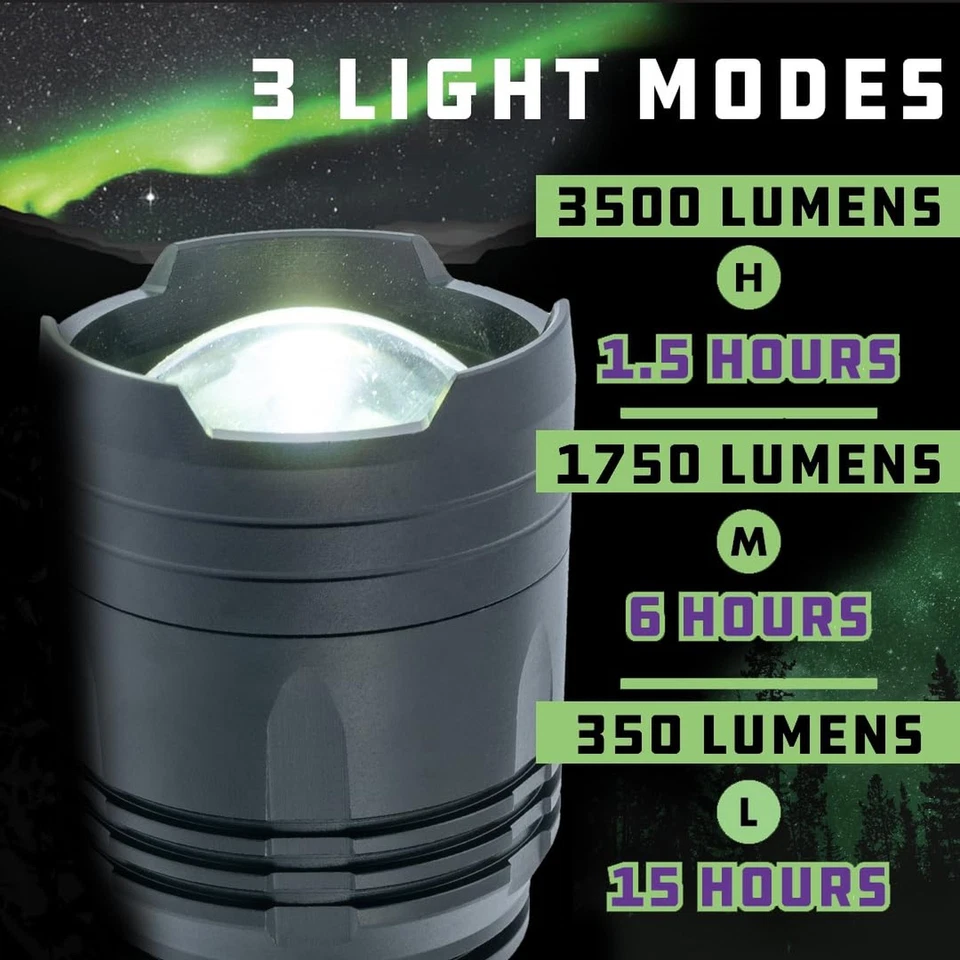 KODIAK Tactical Flashlight, 3500 Lumen Compact LED Flashlight with Rubber Coa... - Image 3 of 4