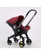 4-in-1 Baby Stroller Lightweight Foldable Pram w/ Reversible Handle & Basket