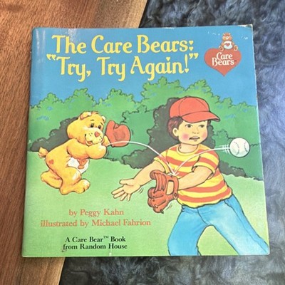 Care Bears Try, Try Again! Hardcover 1985 Random House Peggy Kahn Fahrion