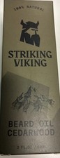   NIB Striking Viking Beard Oil - Cedarwood Vegan 100 Natural 60ml/2Fl Oz