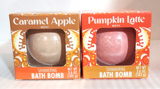 2025 Rejoice Spa Luxury Shimmering Bath Bombs Caramel Apple  Pumpkin Latte NIB