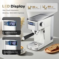 SiebträGer-Espressomaschine 20 Bar 1,5 L Cappuccino Milchschaum Thermoblock LED
