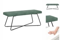 Bank Uni MeergrüN 110X40X45 Cm Samt