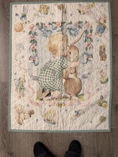 Vintage Bunny Love Reversible Baby Quilt