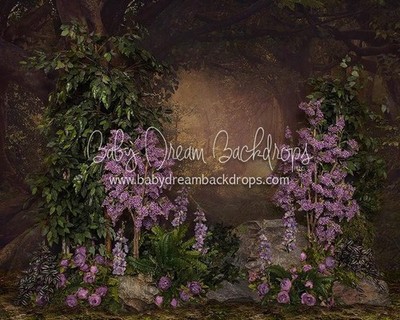 BabyDream Backdrop Purple Paradise Forest 8x10. 125 shipped