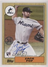 2022 Topps Update 1987 Topps Baseball Auto Zach Pop #87BA-ZPO Auto 04cw
