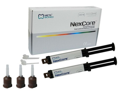 #ad 2 x META Dental NEXCORE Dual Cured Core Build Up Composite Resin 9gm Syr $57.49