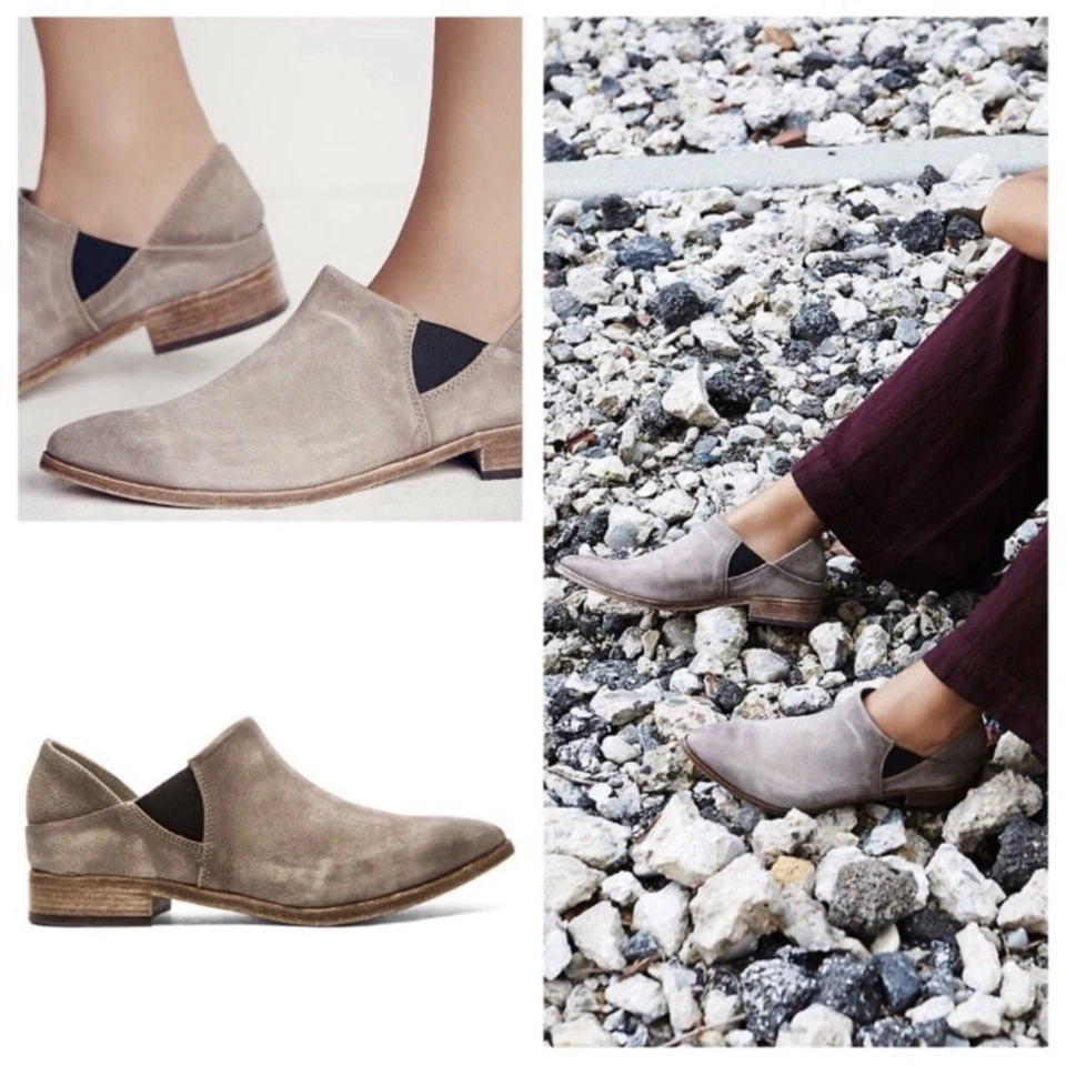 Botines Free People Azalea EU 38 US 7.5 Cuero Envejecido Punta Botas Foto 3 de 4