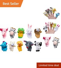 Delightful 10 Animal Finger Puppets for Children - High-Quality Velvet Toys