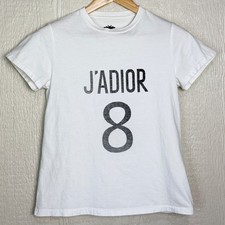 Christian Dior J'Adior 8 White Cotton Bee Graphic T-Shirt Womens Medium