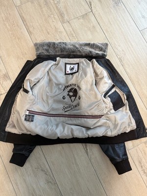 Cactus Leather London   Top Gun Style Bomber Jacket