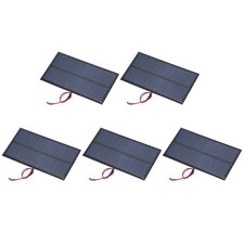 5 Pcs 6V 0.96W 160mA Mini Solar Panels with 2 Cable 110mm x 60mm