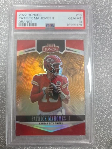 2022 HONORS PATRICK MAHOMES II ORANGE PSA 10