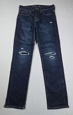 Old Navy Skinny 360 Stretch Slim Distressed Blue Denim Jeans Adjustable Girls 10