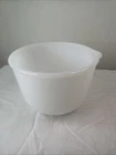 Vintage Glasbake White Milk Glass Mixing Bowl with Spout Made for Sunbeam #20CJ