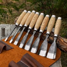 Spoon Carving Gouges 52100 Steel Hand Forged Bowl Hollowing Set or Single Tool