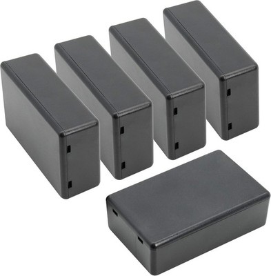 5 Pieces Plastic Project Boxes Junction Case for Electronic Project, Black 3.1 x
