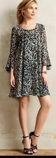 Anthropologie Paper Crown Size Small Droplet Swing Dress Brand New W Tags 