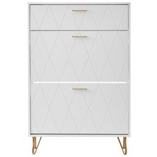 Shoe Cabinet with 3 Flip Drawers Shoe Storage Cabinet for Entryway Hallway