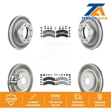 Front Rear Semi-Metallic Pad Coat Disc Brake Rotors Kit For Nissan NV2500 NV3500