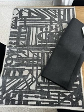 Ruggable Black/beige Rug 2' x 3' Rug Cover and Pad, No Stains