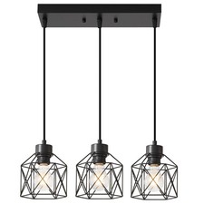 3-Light Hanging Pendant Light Fixtures, Farmhouse Kitchen Island Light Fixtur...