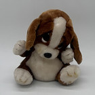 Applause Woodland Brown & White Puppy Dog Plush Vintage 1987 Small MPN 1202 — photo 1
