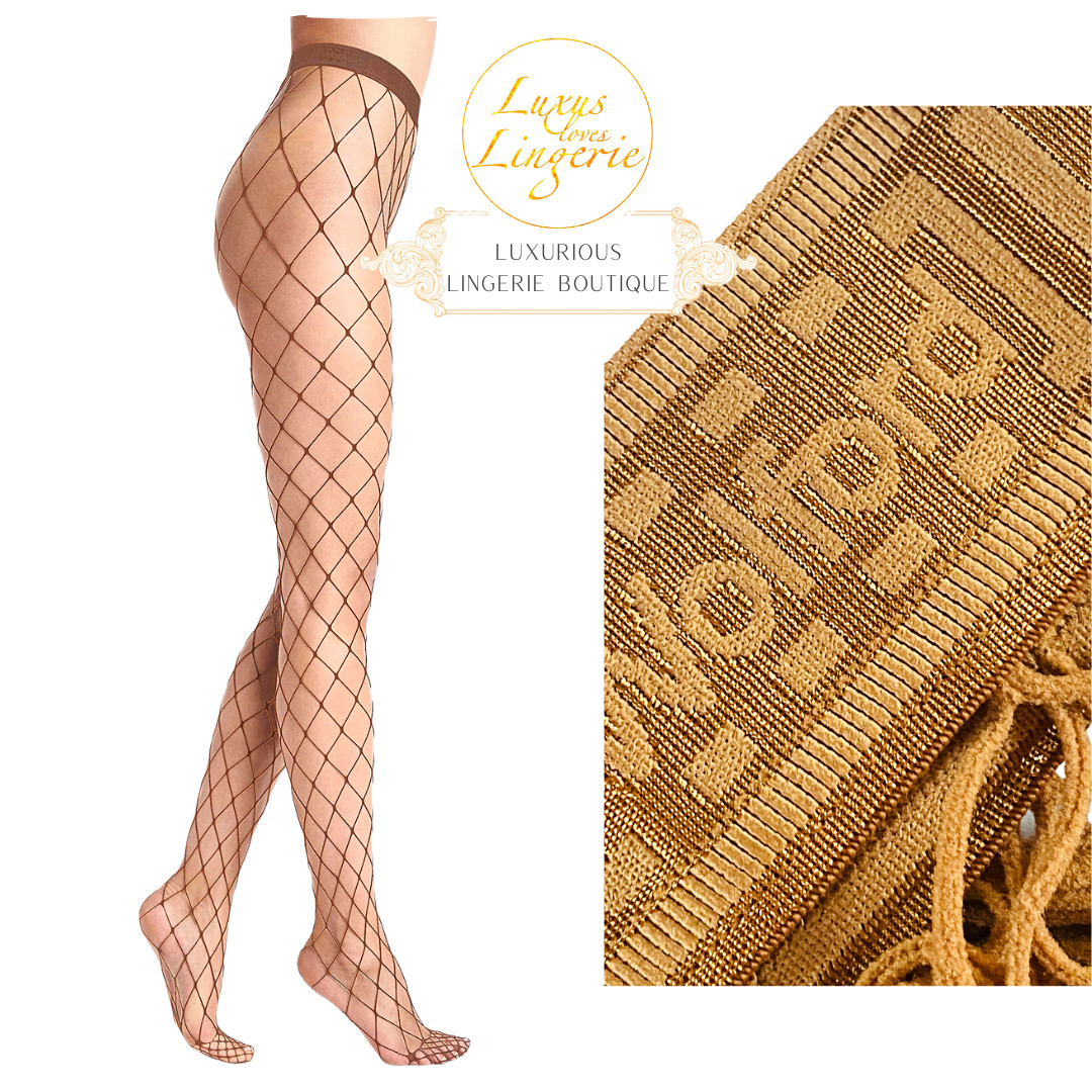 Sixties Tights By Wolford Honey Net Tights Sun Brown Honey S