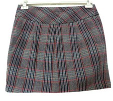 ESPRIT Wollmix Rock Gr. M / 38-40 grau braun blau rot