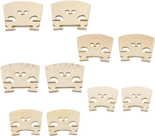 Hordion 10 Pcs 5 Sizes Maple Violin Bridge, 1/8, 1/4, 1/2, 3/4, 4/4 Violin Bridg