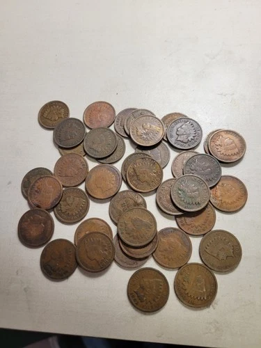 INDIAN head Penny Lot/bulk...all Readable Dates 40 Pieces
