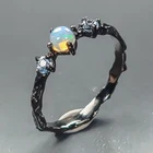 Handmade Natural Opal Ring 925 Sterling Silver Size 7.5 /R474145