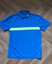 Mens Druids Golf Polo Shirt In Blue Size Uk XL