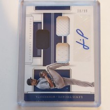 Panini 2020 National Treasures Lewis Thorpe Game Gear /99 Twins Autograph