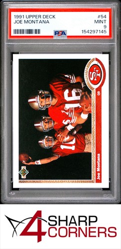 1991 UPPER DECK #54 JOE MONTANA 49ERS HOF PSA 9