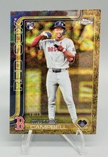 2025 Topps Gilded Kristian Campbell RC /75 Red Sox #23 Gold Wave Rookie
