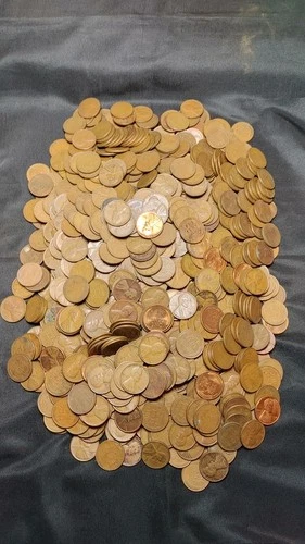1000 Copper 1940 thru 1958 Lincoln Wheat Cents Pennies with BU mixed in     Z083