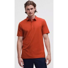 Lululemon Men's ShowZero Slim-Fit Polo Shirt in Autumn Rust Size XL