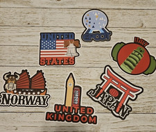 Disney's EPCOT COUNTRIES 6 Piece Printed Scrapbook Embellishment Die Cuts