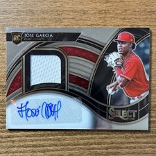 Panini Select 2021 Jose Garcia Rookie Jersey Autograph #RJA-JG /299 Reds Card