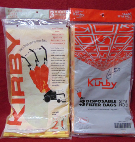 Genuine Kirby Parts: Disposable Filter Bags (6) Bags - Style No. 19068103