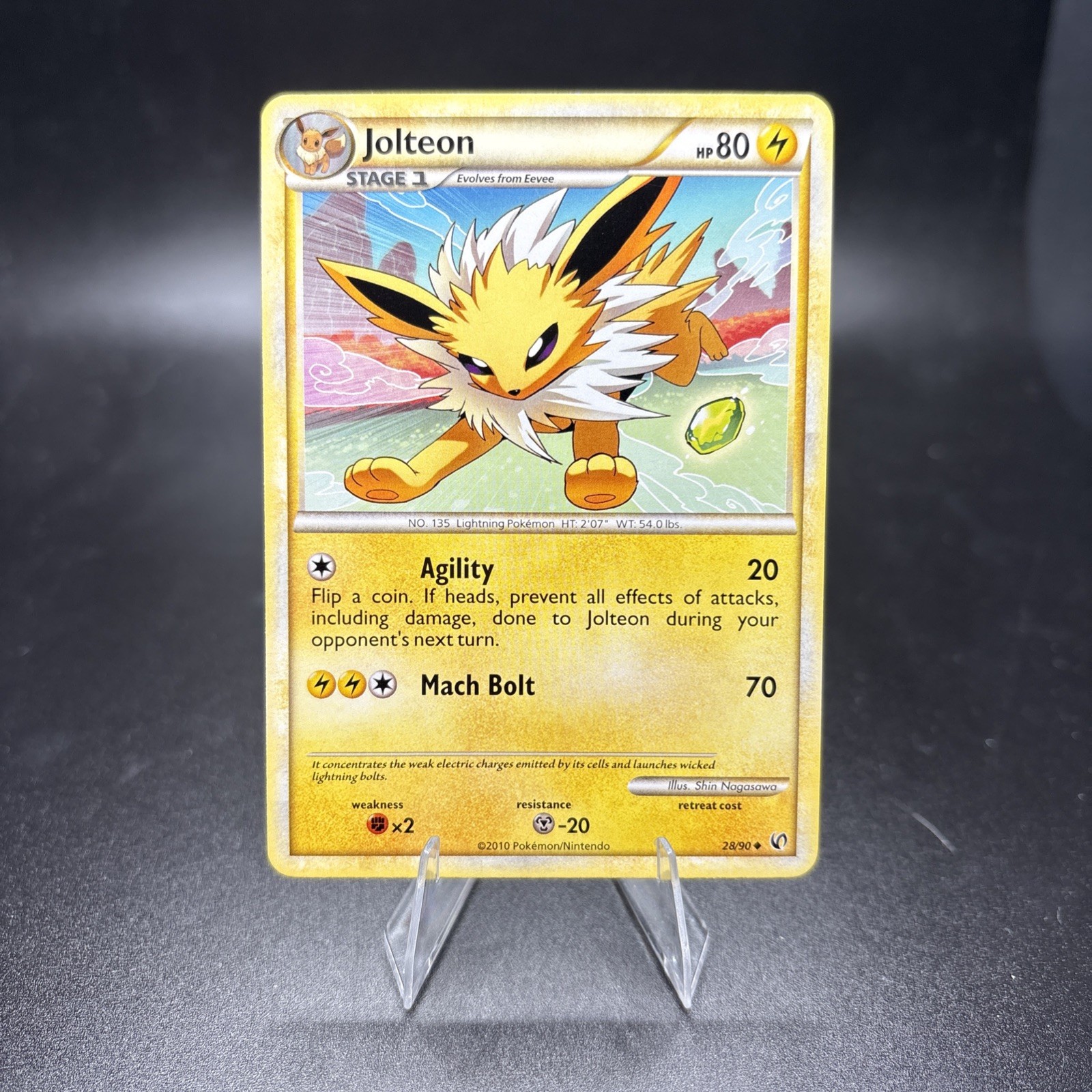 JOLTEON 28/90 - Non-Holo - UNCOMMON - Undaunted - 2010 POKEMON CARD - NM -c