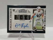 2019 Panini Contenders Draft Picks College Ticket #152 Dax Raymond RC AUTO