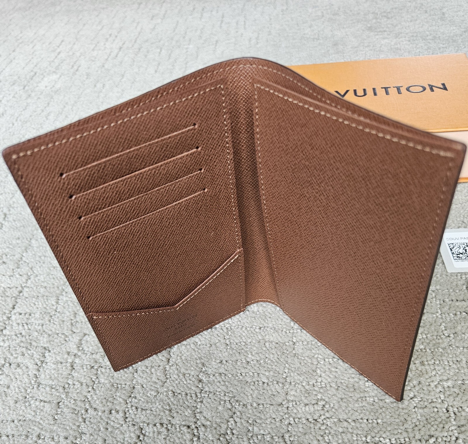 Authentic Louis Vuitton Leather Monogram Canvas M64502 Passport  