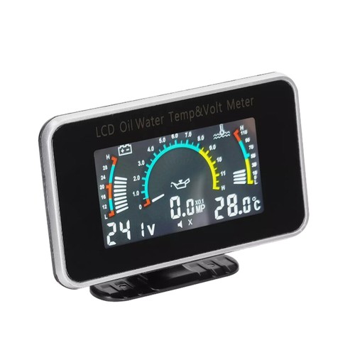 3-in-1 Car LCD Meter Digital Oil Pressure Voltage Water Temperature Gauge - Picture 9 of 10