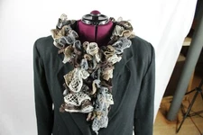 New All Season Warm Soft Knit Crochet Women's Fuzzy Ruffle Long Scarf Wrap Shawl